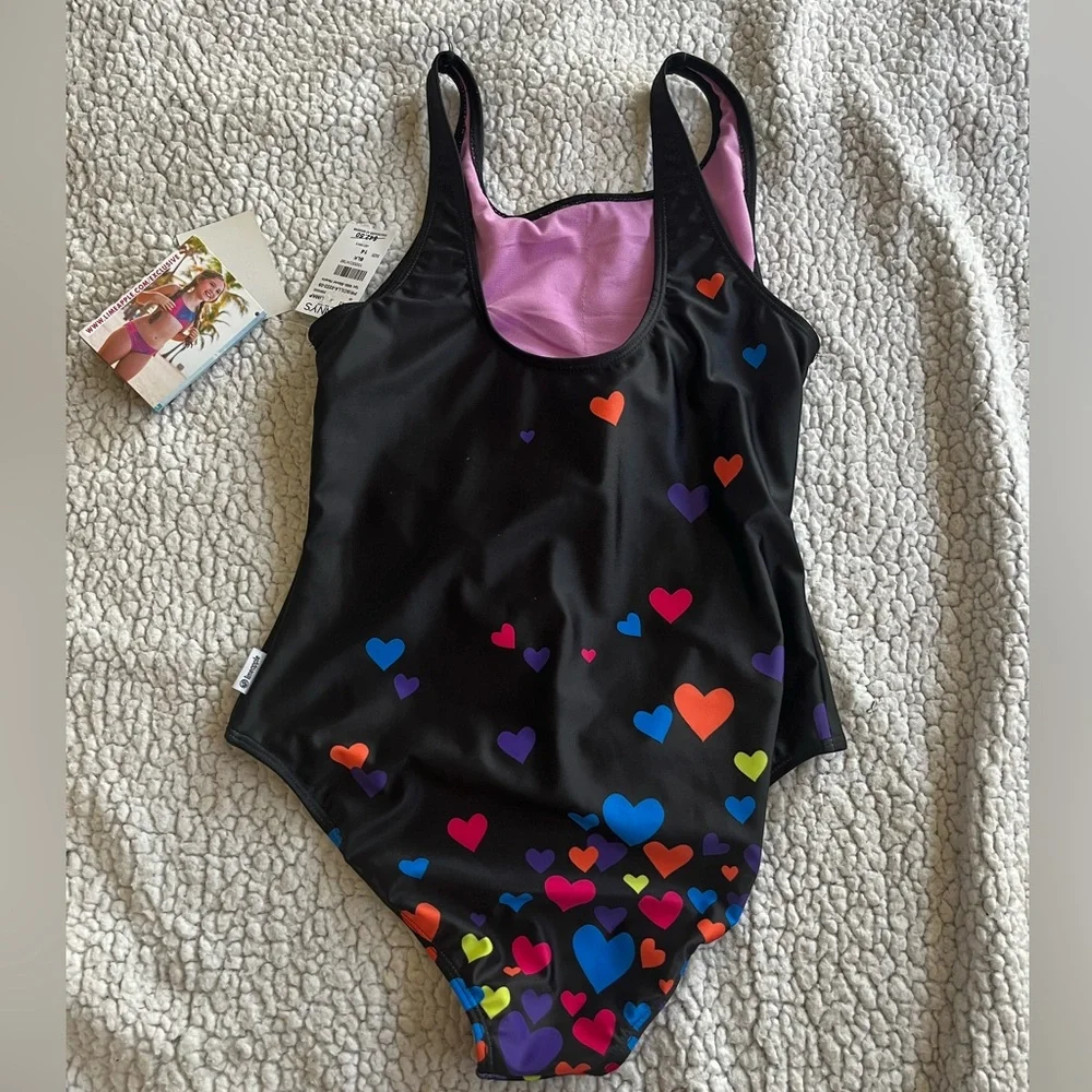 NWT - Limeapple Swim - Front Cutout One-piece Girls Size 14 Bathing Suit